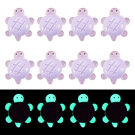 12Pcs Luminous Resin Cabochons RESI-TA0004-55D-1