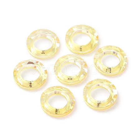 Electroplate Transparent Glass Linking Rings GLAA-F126-01A-1