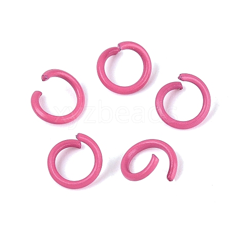 Spray Painted Iron Open Jump Rings IFIN-T017-04C-10-1