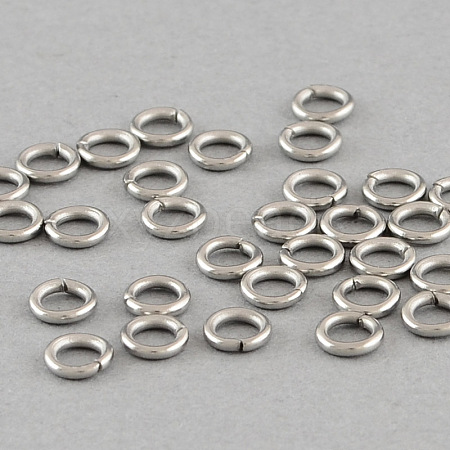 Tarnish Resistant 304 Stainless Steel Open Jump Rings X-STAS-Q186-02-8x1.2mm-1