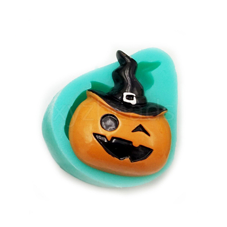 DIY Pumpkin Jack-O'-Lantern Food Grade Silicone Molds DIY-G057-B05-1