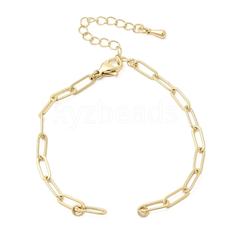 3.5MM Brass Paperclip Chain Bracelet Making MAK-K024-10G-1