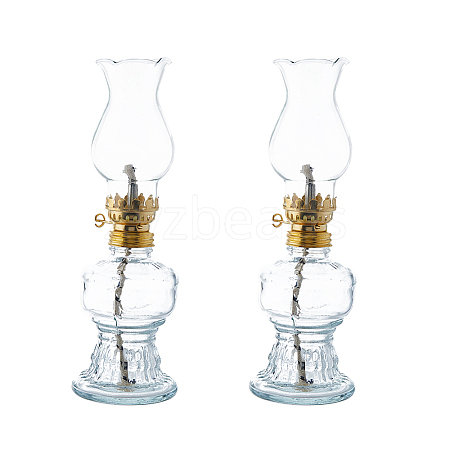 Transparent Glass Lamp Shade Kerosene Lamp LS-AJEW-WH0314-457B-1
