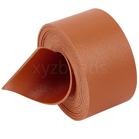 2M Flat Double Face Lychee Pattern Imitation Leather Band LC-WH0010-01B-04-1