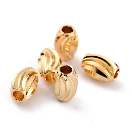 Brass Corrugated Beads LS-KK-O133-210C-G-1