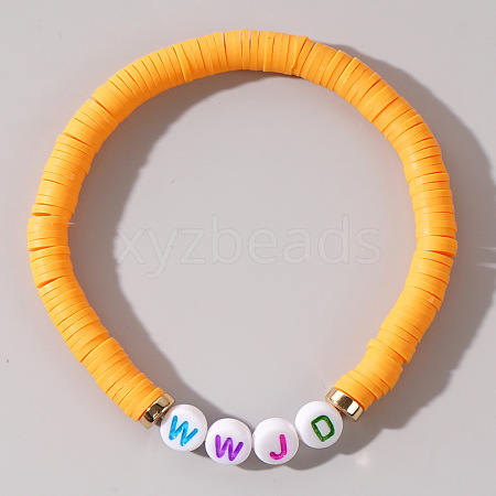 Bohemian Style Handmade Polymer Clay Heishi Beads Bracelet for Women WY3417-2-1