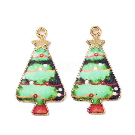 Christmas Theme Rack Plating Alloy Pendants FIND-M020-02C-G-1