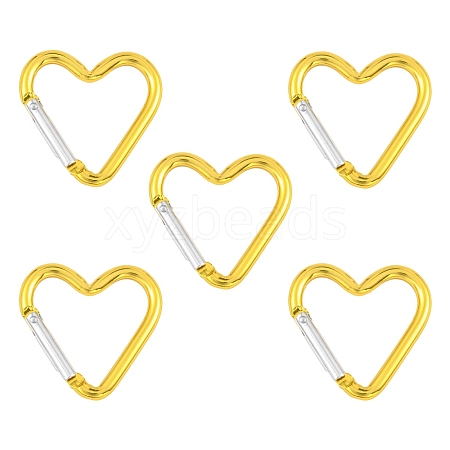 5Pcs Zinc Alloy Spring Gate Rings FIND-YW0010-59G-1
