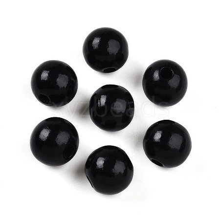 Painted Natural Wood Beads X-WOOD-A018-16mm-20-1