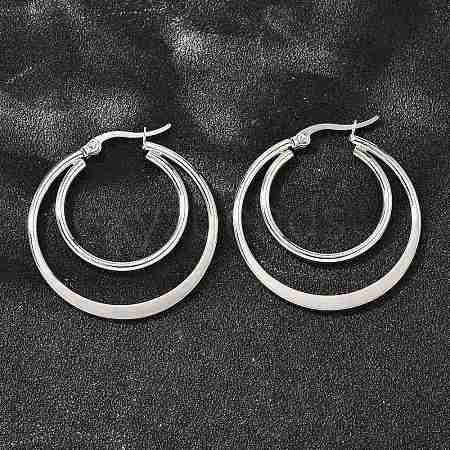 201 Stainless Steel Earrings EJEW-Q026-06P-B-1