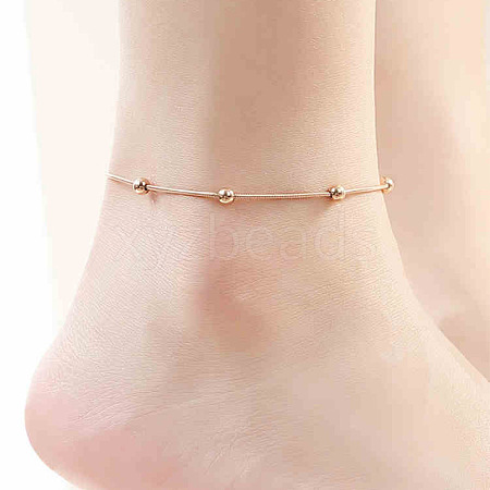 Titanium Steel Charm Anklets for Women WG18C2B-31-1