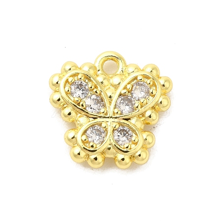 Real 18K Gold Plated Rack Plating Brass Micro Pave Cubic Zirconia Pendants Charms KK-S396-03C-1