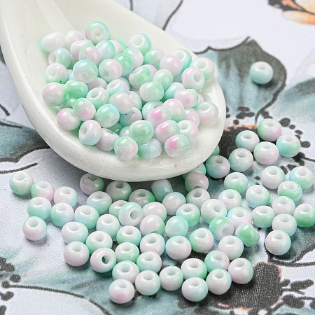 Two Tone Opaque Colours Glass Seed Beads SEED-E005-02A-1