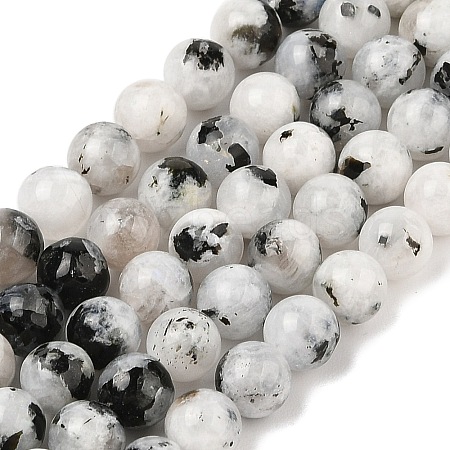 Natural Rainbow Moonstone Beads Strands G-Q1001-A05-03-01-1