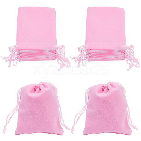 Beebeecraft 20Pcs Velvet Jewelry Drawstring Gift Bags ABAG-BBC0001-14D-1