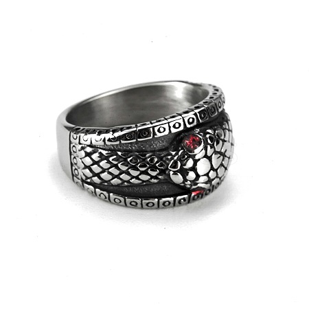 Viking Ring Snake Stainless Steel Rings PW-WG87002-01-1