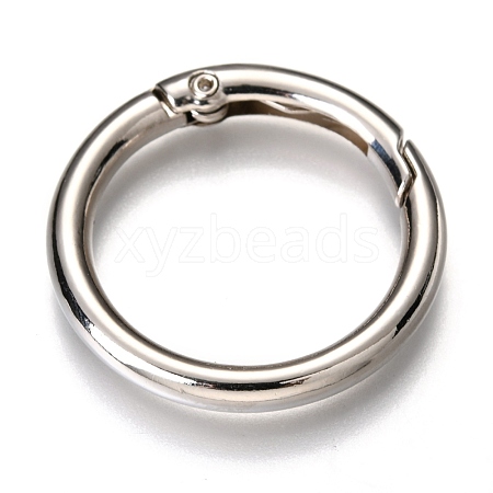 Zinc Alloy Spring Gate Rings PALLOY-C100-01P-05-1