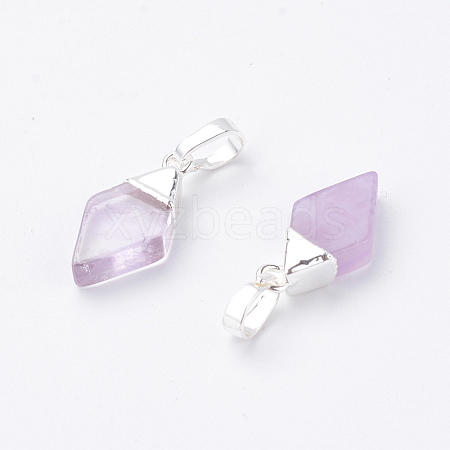 Natural Amethyst Pendants G-E564-05A-S-1