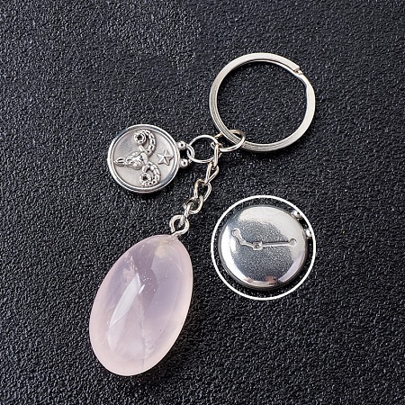 Natural Rose Quartz Keychain PW-WG6B815-13-1