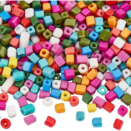  2000Pcs Opaque Colour Glass Seed Beads SEED-NB0001-90-1