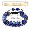 Natural Lapis Lazuli Braided Bead Bracelet BJEW-SW00001-10-2