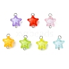 7Pcs 7 Colors Star Transparent Acrylic Connector Charms PALLOY-JF03378-1