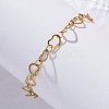 304 Stainless Steel Heart Link Bracelets BJEW-I191-01-2