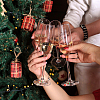 Christmas Alloy Enamel Wine Glass Charms AJEW-SC0002-03-5