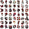 Hallowmas 50Pcs Punk Gothic Rose Stickers PW-WGD825C-01-5