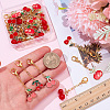30Pcs 6 Styles Alloy Resin Pendant Decorations HJEW-BM0001-18-3