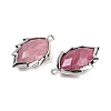 Natural Rhodonite Faceted Leaf Pendants G-I375-04P-12-2