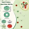 800 pcs 4 Colors Christmas Theme Wood Beads WOOD-SC0001-84-2