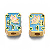 Rack Plating Alloy Enamel Beads ENAM-N056-036B-2