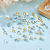 100Pcs 10 Styles 201 & 304 Stainless Steel Bead Cap Pendant Bails STAS-FI0001-02-4