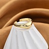 Rack Plating Brass Cuff Finger Rings for Women RJEW-M028-42G-4