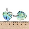 Natural Abalone Shell/Paua Shell Pendants X-SSHEL-M024-01-2