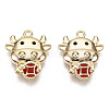 Brass Enamel Charms KK-N231-127-NF-1