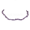 Natural Amethyst Chip Beaded Necklace NJEW-JN04615-06-1