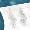 Brass Dangle Earrings EJEW-B157-02C-P-1