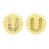 Brass Micro Pave Clear Cubic Zirconia Beads KK-T030-LA843-UX3-3