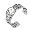Constellation Alloy Open Cuff Bangles for Women Men LS-BJEW-C064-01AS-12-1