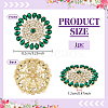 Brass Rhinestone Applique DIY-FG0009-88B-2