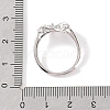 925 Sterling Silver Micro Pave Cubic Zirconia Adjustable Ring Settings STER-B003-14P-4