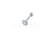 Sun 316L Surgical Stainless Steel with Synthetic Opal Tongue Rings FS-WGFD6E3-01-2