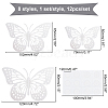 CHGCRAFT 8 Sets 8 Styles Paper Wall Stickers DIY-CA0002-33-2