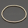 Classic Golden Tone Round Brass Beaded Stretch Bracelets for Women Men IN4084-7-1