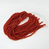 Natural Carnelian Beads Strands G-G338-8mm-01-3