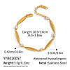 304 Stainless Steel Pave Clear Cubic Zirconia Link Chain Bracelets for Women WG6913A-01-1