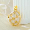 Brass Enamel Locket Pendants KK-F912-05A-G-1