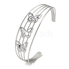 Non-Tarnish 304 Stainless Steel Hollow Open Cuff Bangles BJEW-Q348-03P-10-1